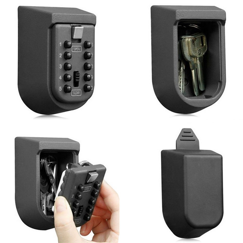 Lockbox Key Secure - Key Lock Box Wall Mounted Push