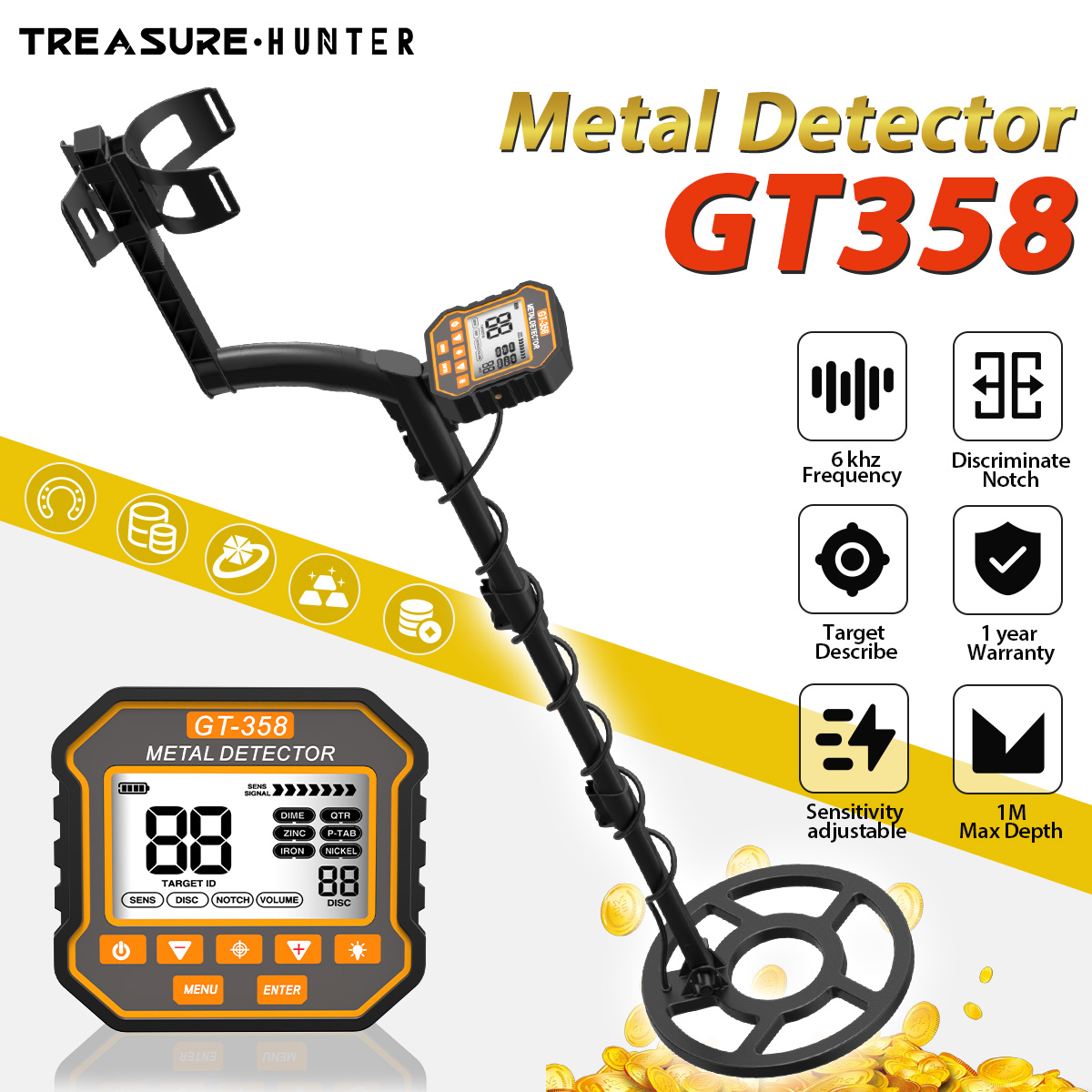 Co Detector Plug - Treasure Hunter Metal Detector GT358 Underground