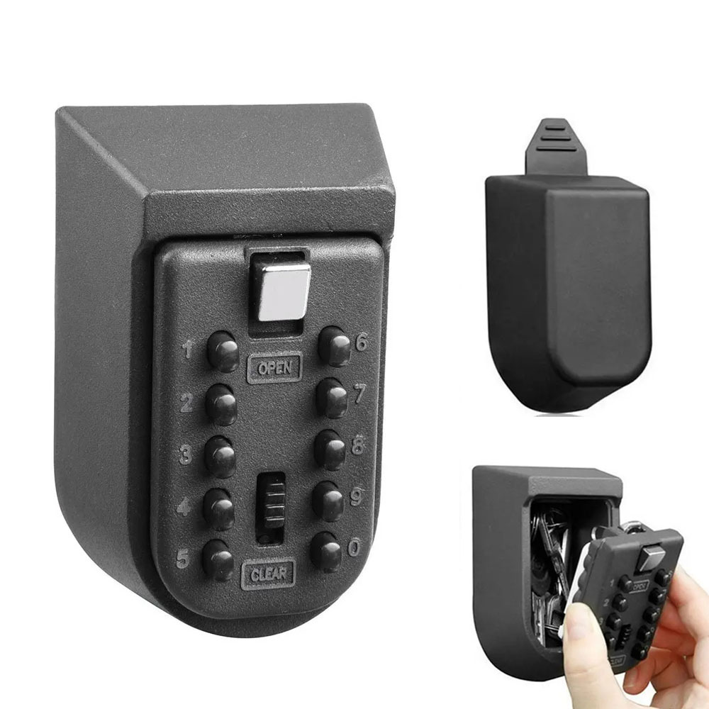 Key Lock Box Wall Mounted Push - Lockbox Key Secure 评论和价格