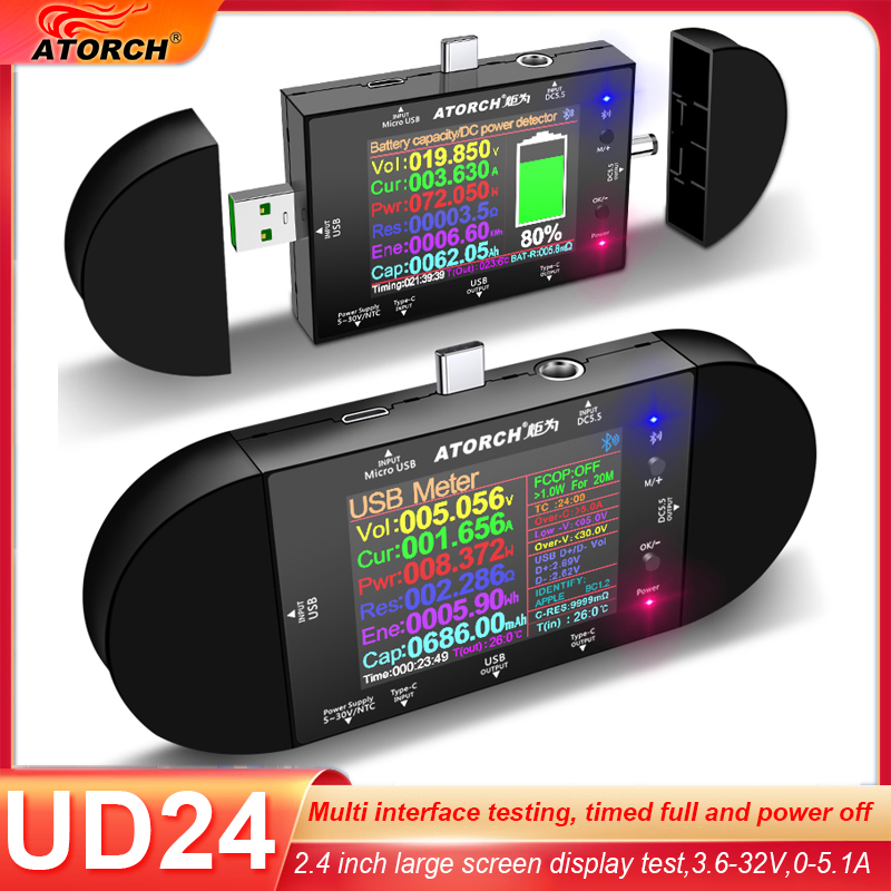 UD24 2.4'inch USB Tester DC5.5 - Co Detector Plug 评论和价格