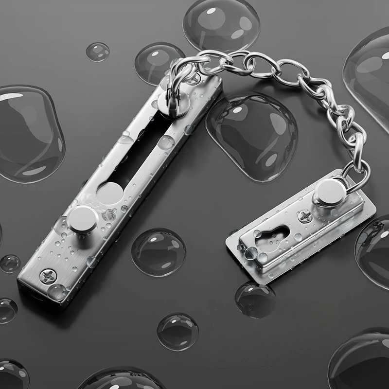 No Drill Stainless Steel Secur - Security Chain Door 评论和价格