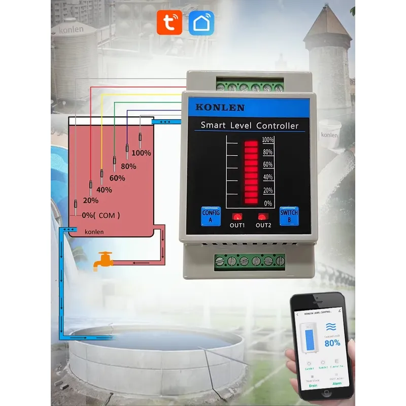 KONLEN Water Level Sensor WIFI - Water Alarm Sensor 评论和价格