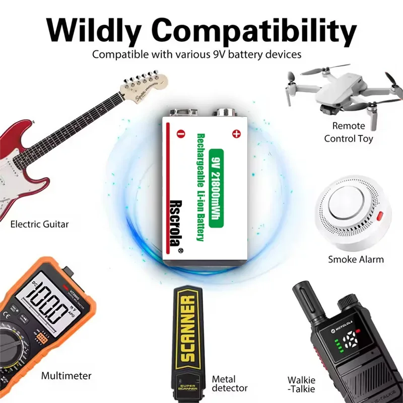 Rscrola 9V 21800mWh Lithium Io - Smoke Detector Interconnected 评论和价格