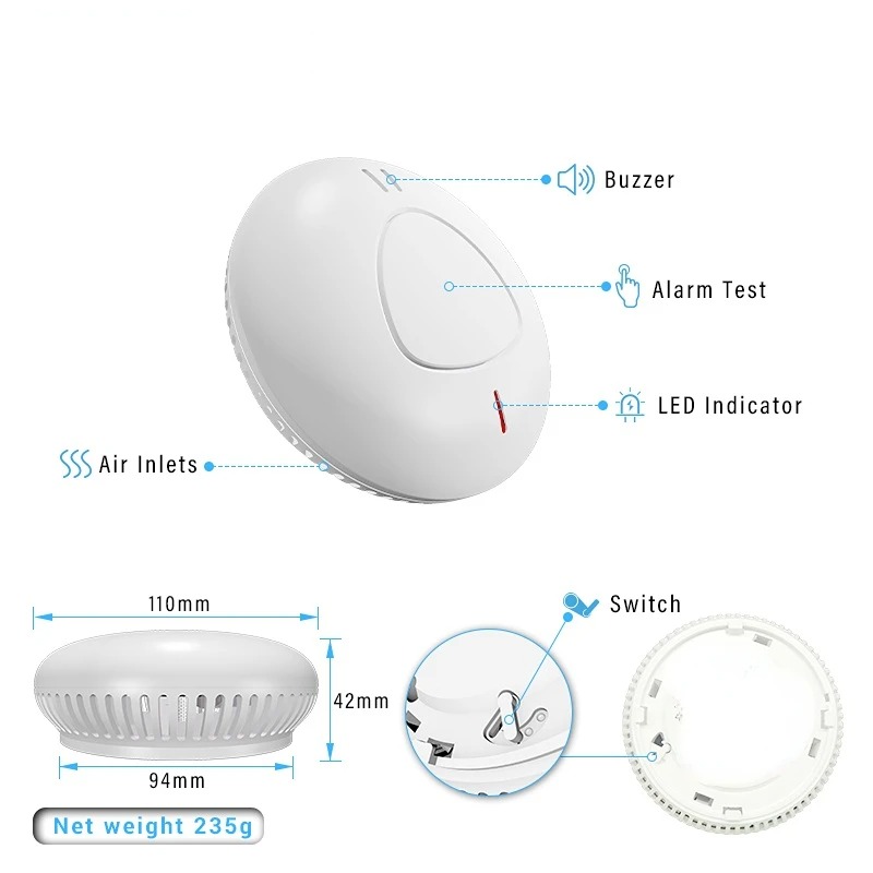 Smart home security alarm syst - Smoke Detector Interconnected 评论和价格