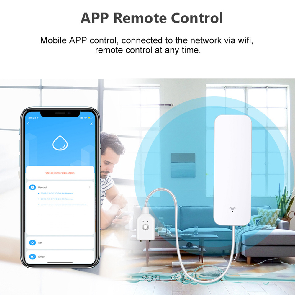 Tuya WiFi Water Leak Sensor, W - Water Alarm Sensor 评论和价格