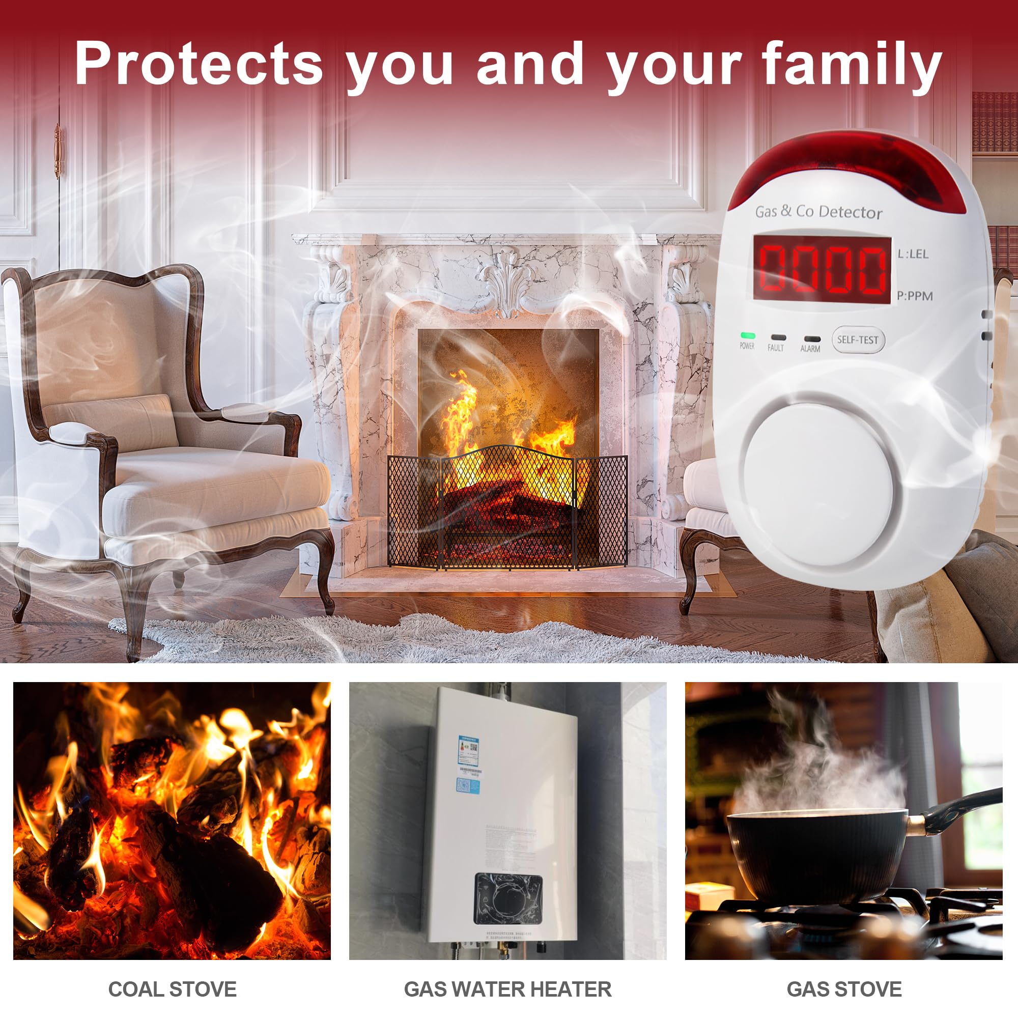 Combination Gas & Carbon Monox - Co Detector Plug 评论和价格