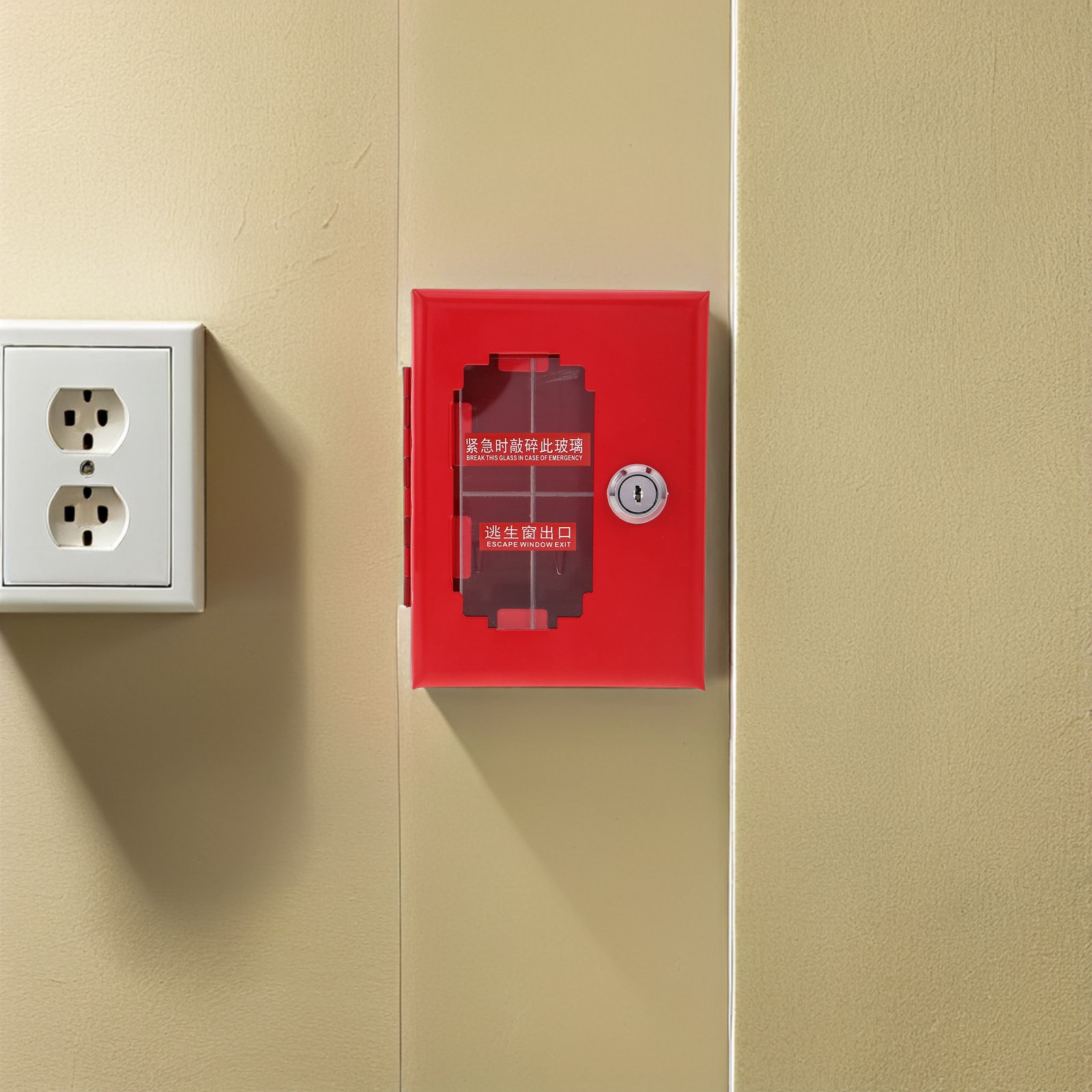 Metal Door Lock Box Wall Mount - Lockbox Key Secure 评论和价格