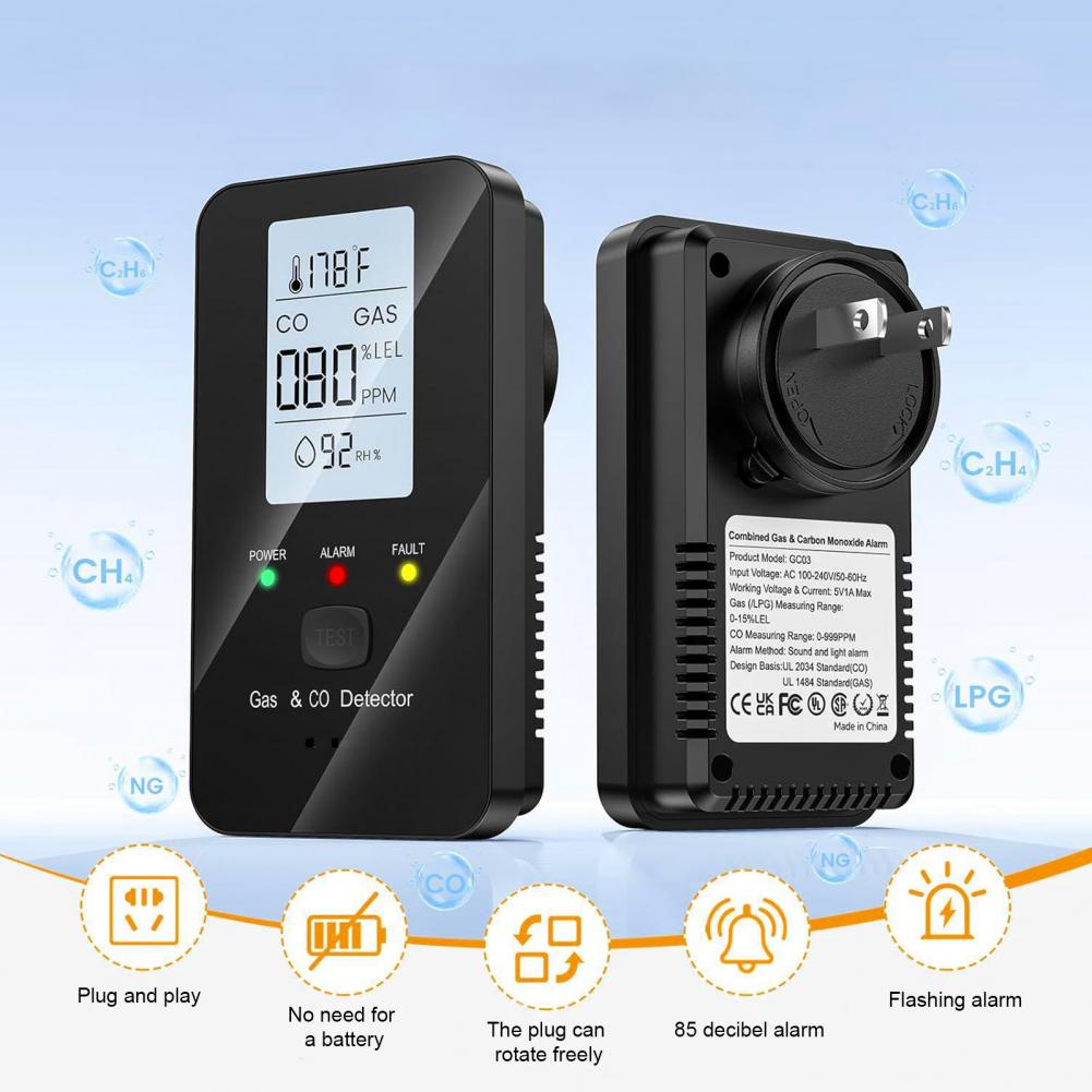 Natural Gas & Carbon Monoxide  - Co Detector Plug 评论和价格