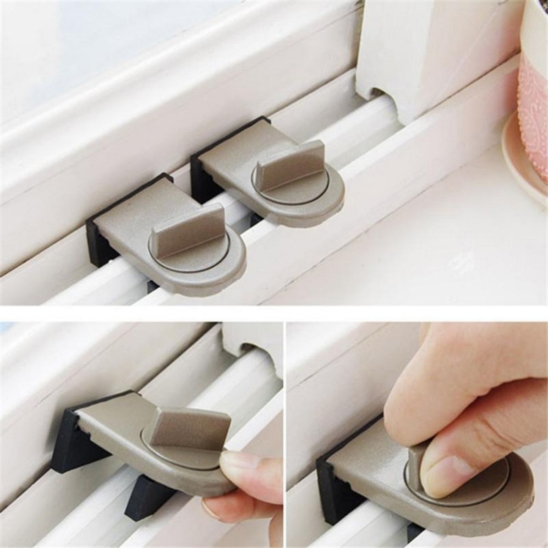 4 Sets Sliding Sash Stopper Ca - Window Lock Bar 评论和价格