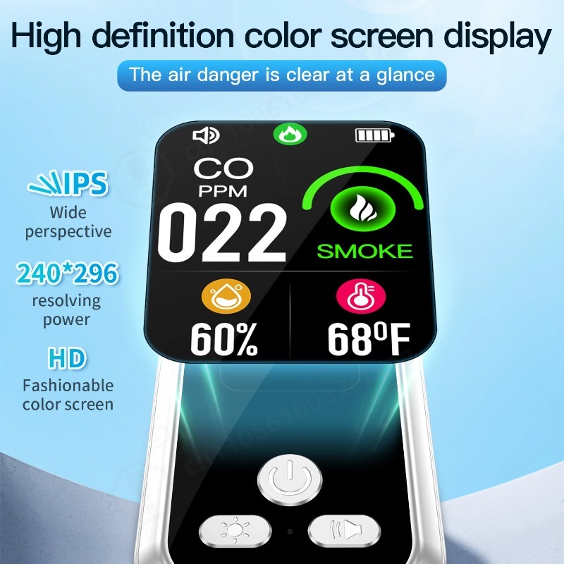 Portable 6 in 1 Gas Detector A - Co Detector Plug 评论和价格