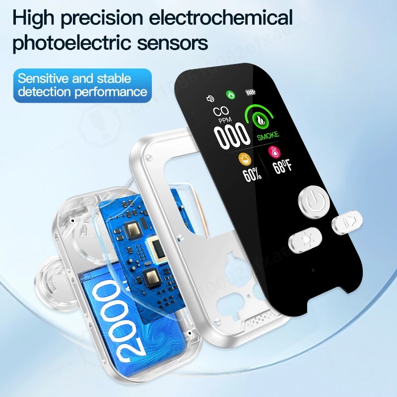 Portable 6 in 1 Gas Detector A - Co Detector Plug 评论和价格