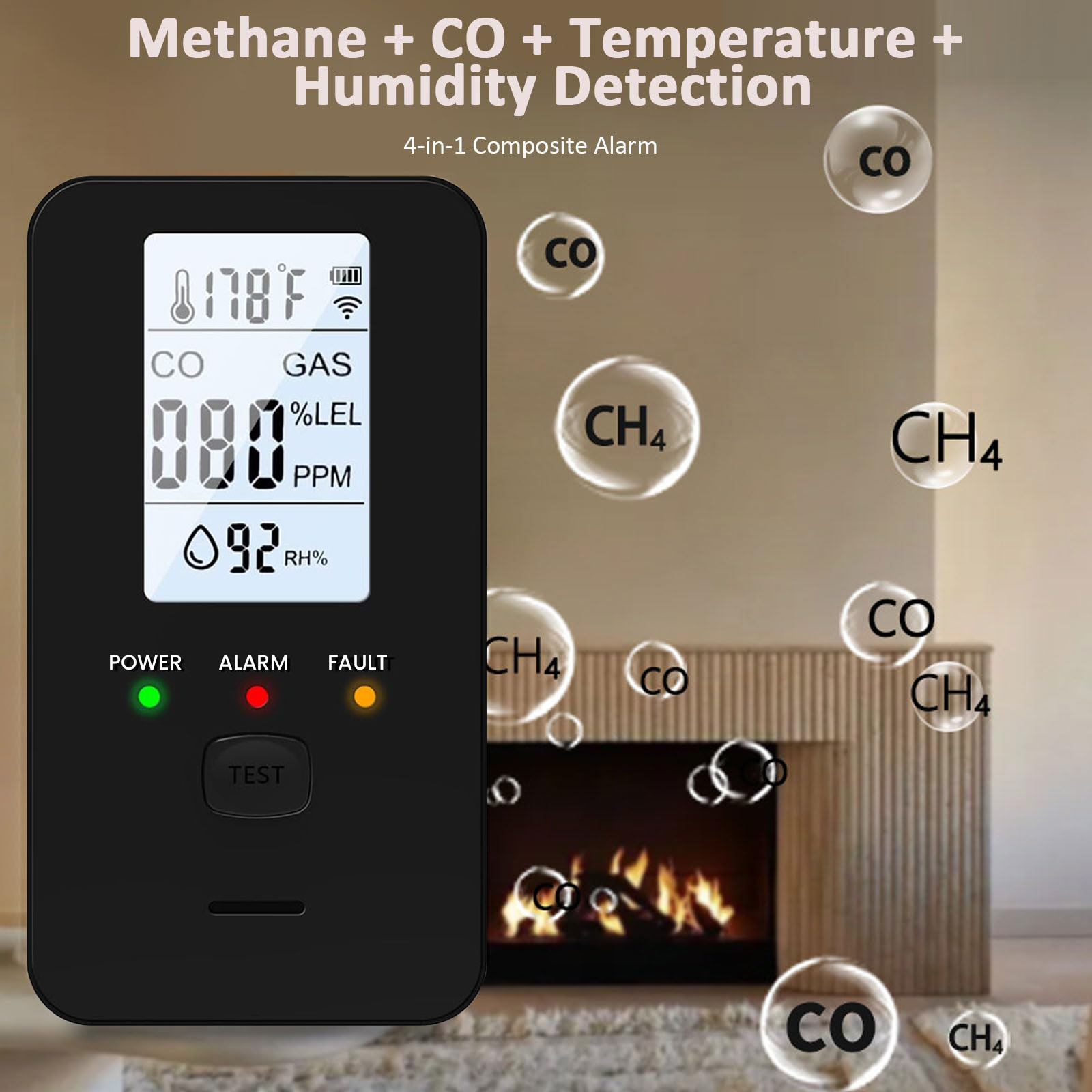 4-in-1 Gas & Carbon Monoxide D - Co Detector Plug 评论和价格